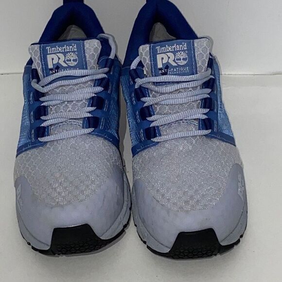 Timberland Pro Women's Anti-Fatigue Technology Lace-Up Blue/Gray Sneakers Size 8 - Picture 2 of 11